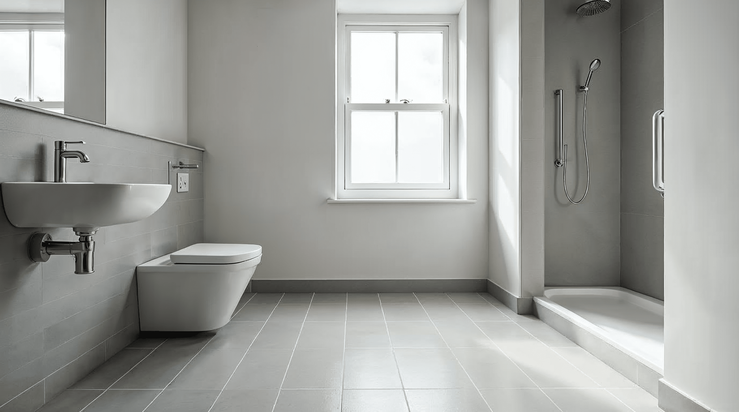 Großzügige Bewegungsfläche in einem barrierefreien Bad