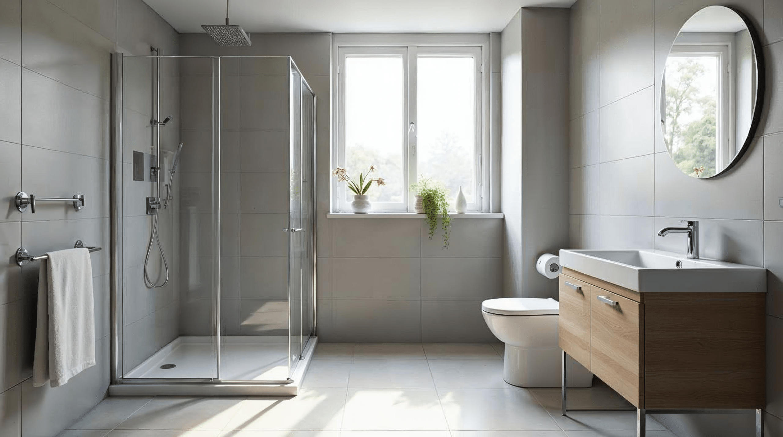 Modernisiertes Bad in einem Einfamilienhaus