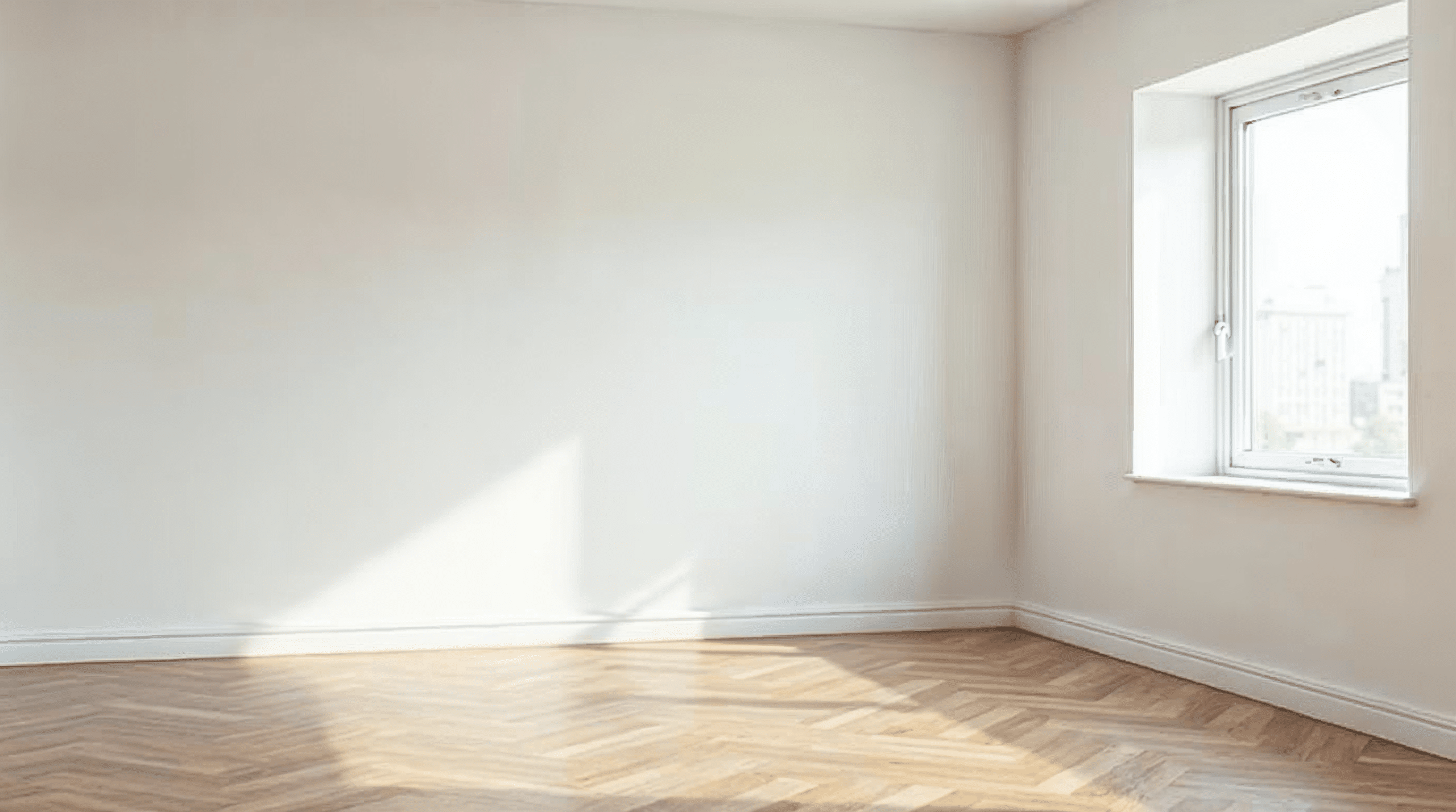 Frisch renovierte leere Wohnung bereit für den Einzug