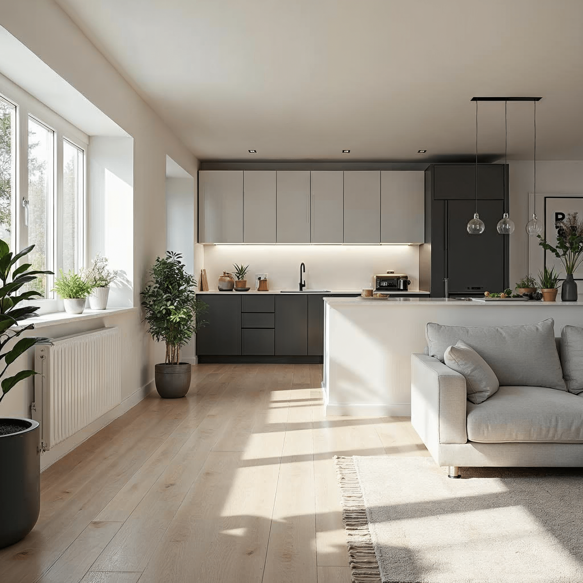 Fertig sanierte Wohnung nach Komplettsanierung in Bremen mit neuem Bodenbelag und frischen Wänden